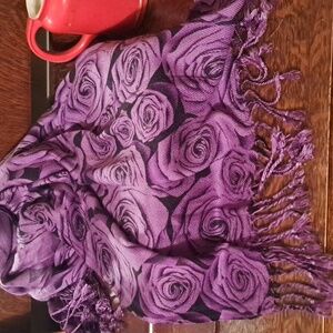 Purple rose pashmina